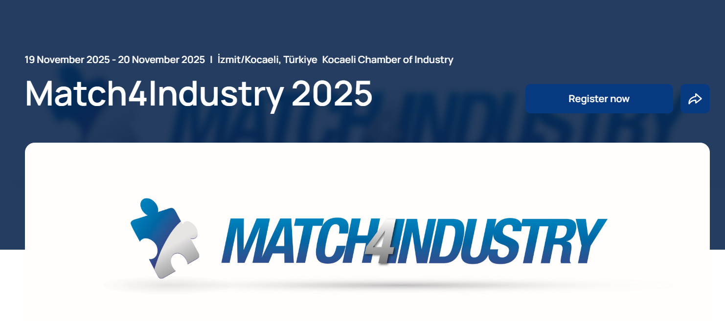 Match4Industry üzleti találkozó – Kocaeli, Törökország, 2025. november 19-21.