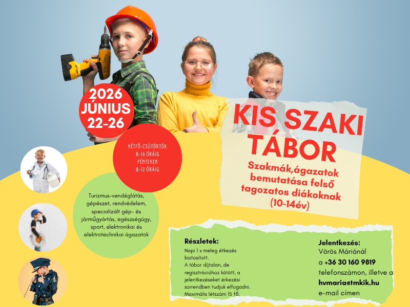 KIS SZAKI TÁBOR 2026.06.22-26.