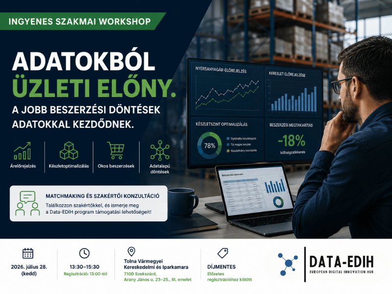 Workshop az adatalapú döntéstámogatásról – nyersanyagár-előrejelzés és készletoptimalizálás vállalkozások számára